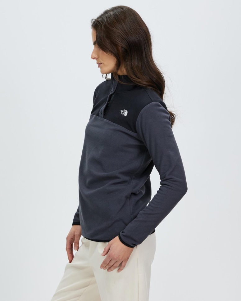 رمادي Tka الجليدية المفاجئة الرقبة الصوف الوجه الشمالي