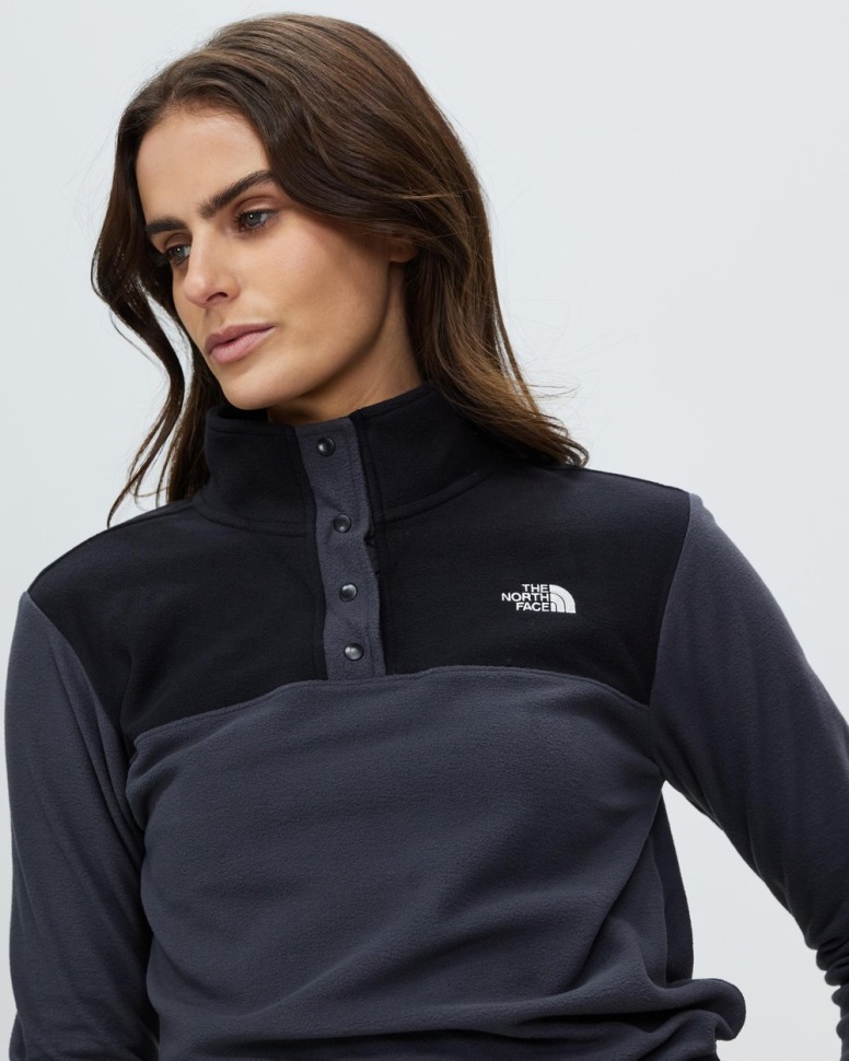 رمادي Tka الجليدية المفاجئة الرقبة الصوف الوجه الشمالي