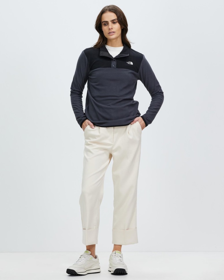 رمادي Tka الجليدية المفاجئة الرقبة الصوف الوجه الشمالي