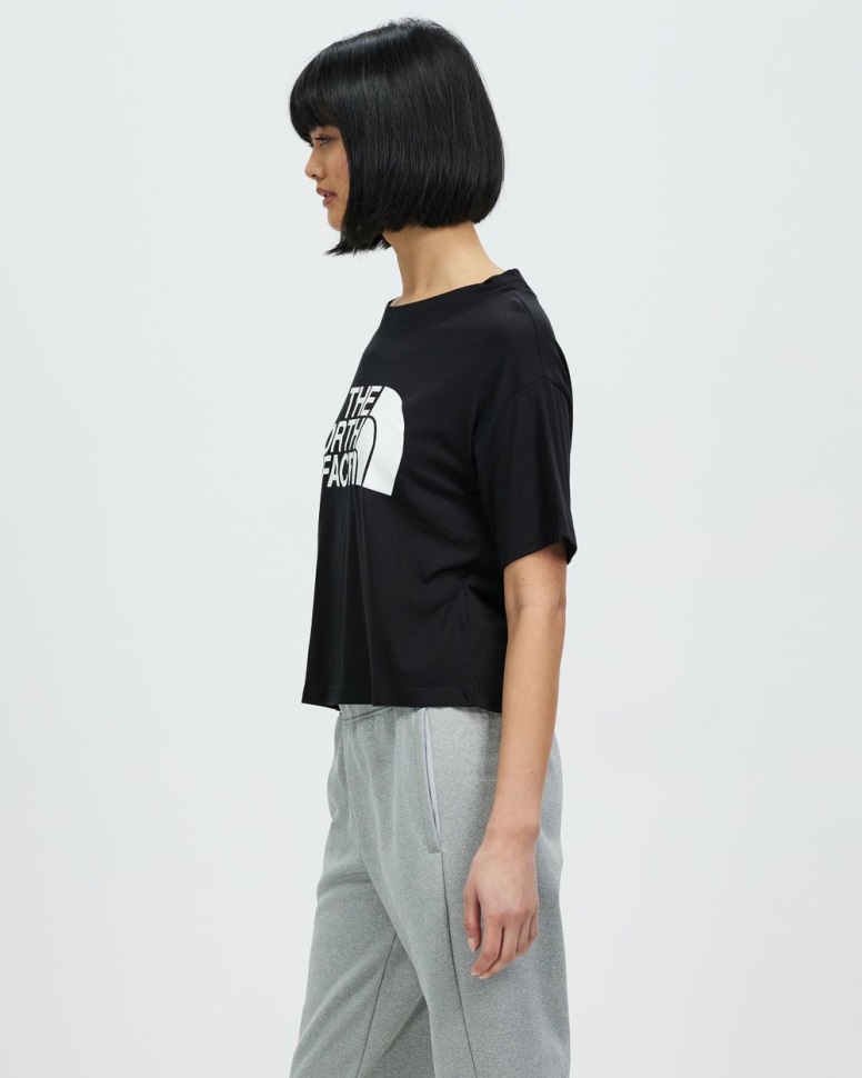 أسود الوجه الشمالي نصف قبة اقتصاص قصير الأكمام المحملة