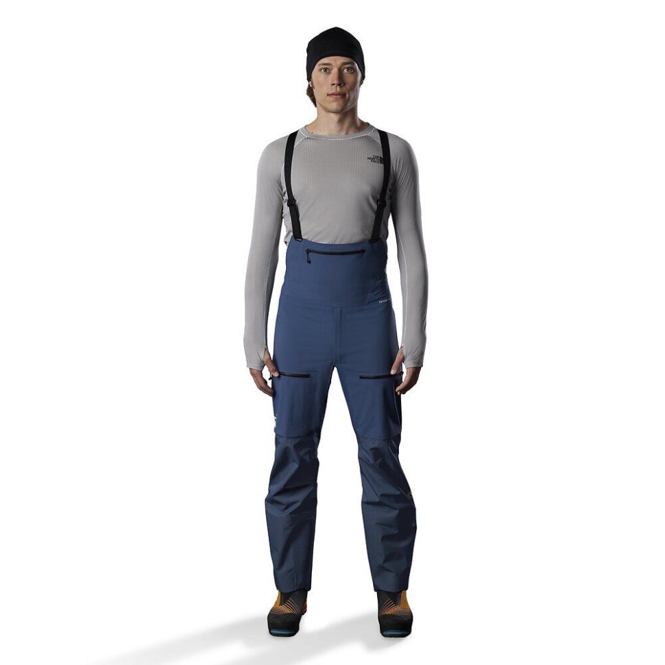 The North Face Men Summit L5 Futurelight Full Zip Bib Blue Wing Teal. الوجه الشمالي