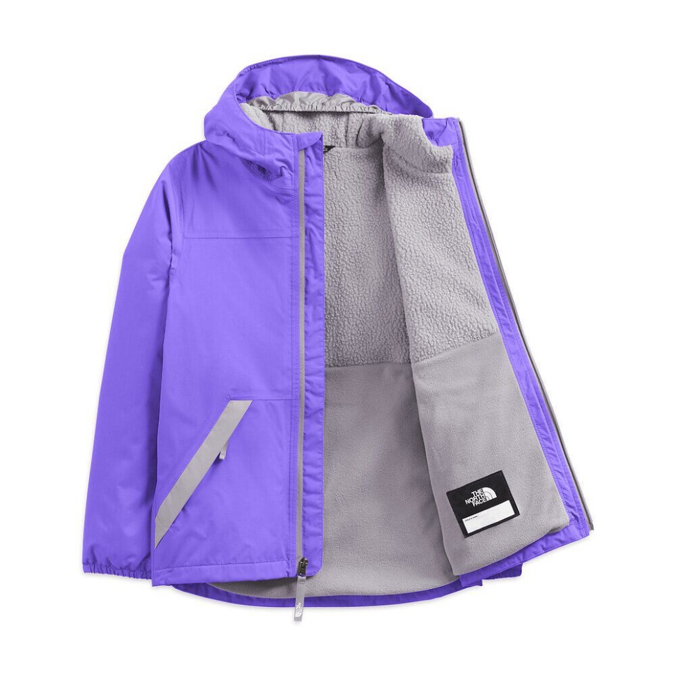 تواجه الشمال الفتيات البنفسجي الحلو سترة المطر العاصفة الدافئة