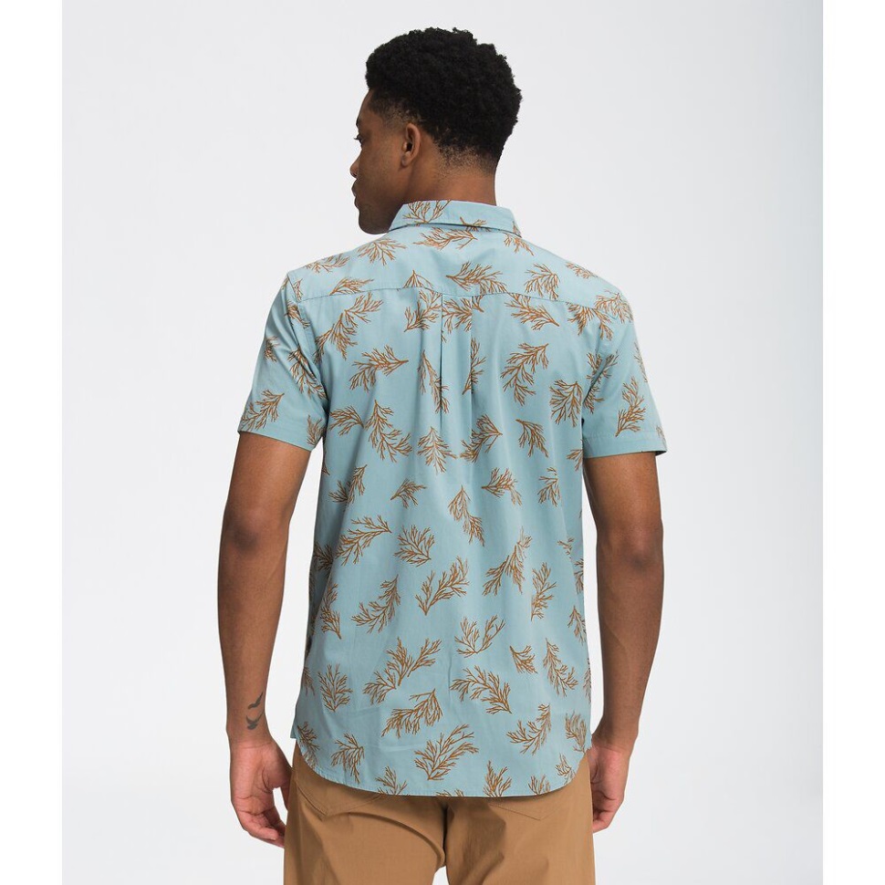 قميص رجالي قصير الأكمام نمط Baytrail وجه الشمال أزرق تورمالين
