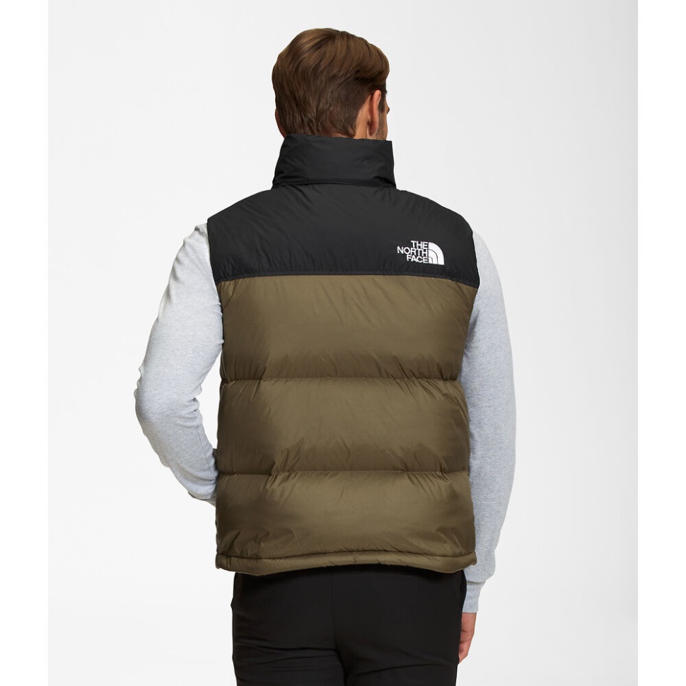 الرجال الزيتون العسكرية 1996 ريترو Nuptse سترة الوجه الشمالي