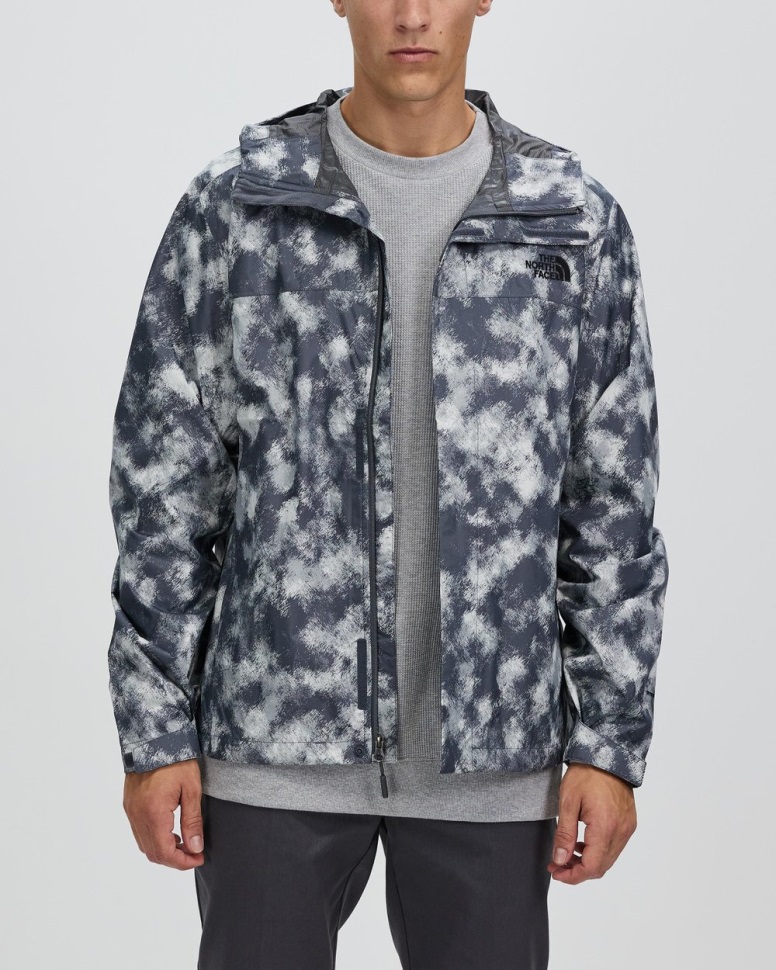 جاكيت فينشر 2 بطبعة الوجه الشمالي رمادي