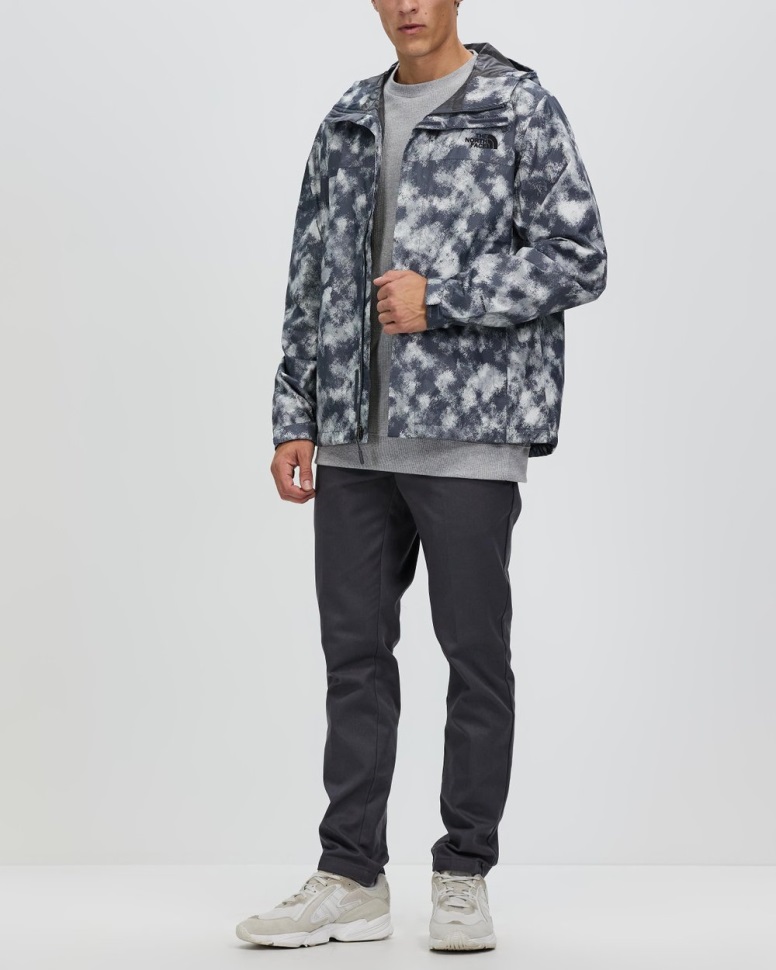 جاكيت فينشر 2 بطبعة الوجه الشمالي رمادي