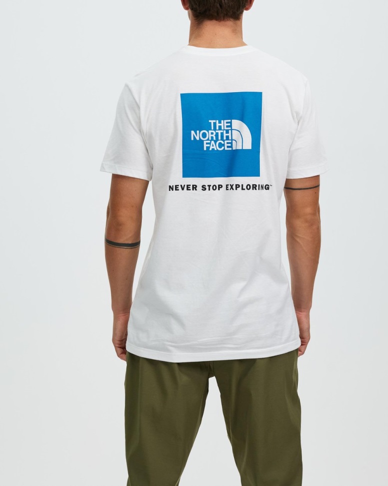 قصيرة الأكمام مربع Nse قمزة الوجه الشمالي الأبيض والأزرق