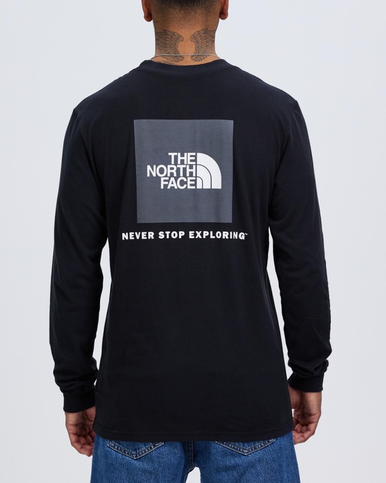 طويلة الأكمام مربع Nse المحملة رمادي الوجه الشمالي