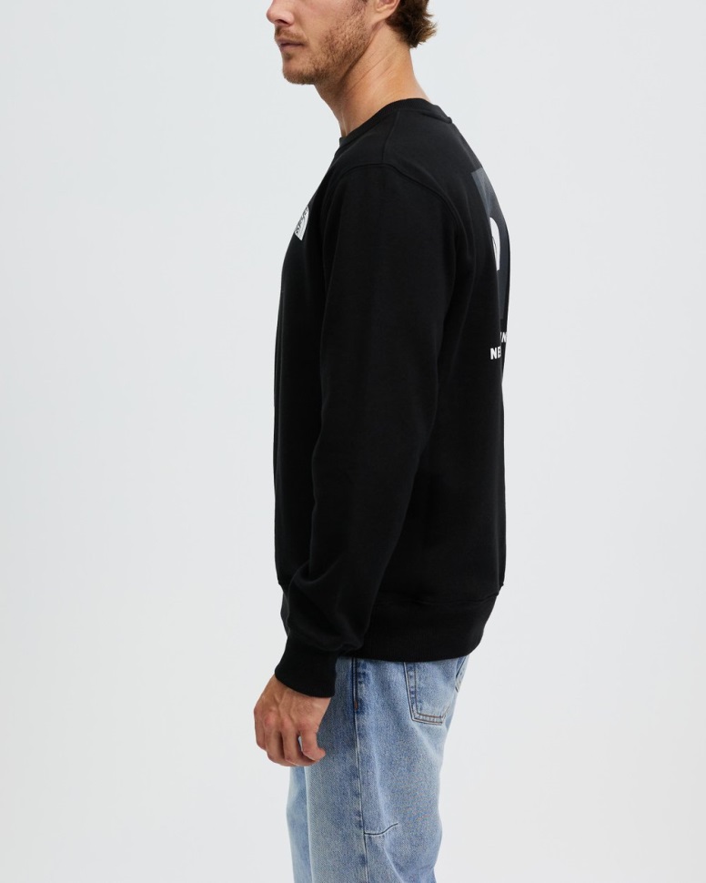 Box Nse Crew سويت شيرت أسود وجه الشمال