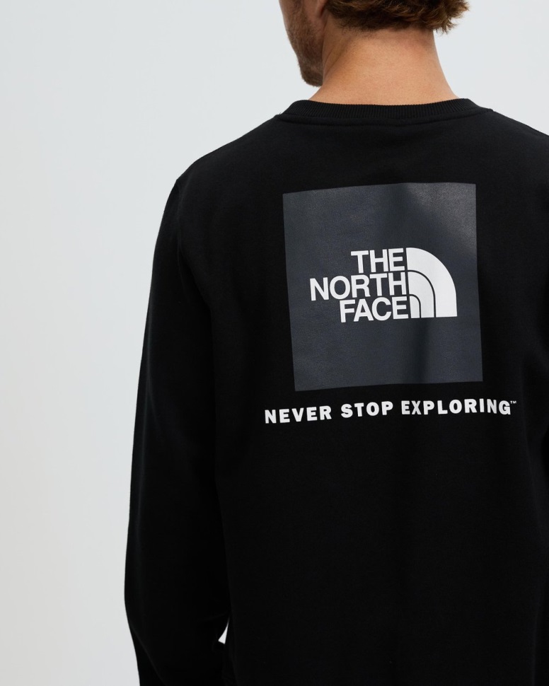 Box Nse Crew سويت شيرت أسود وجه الشمال