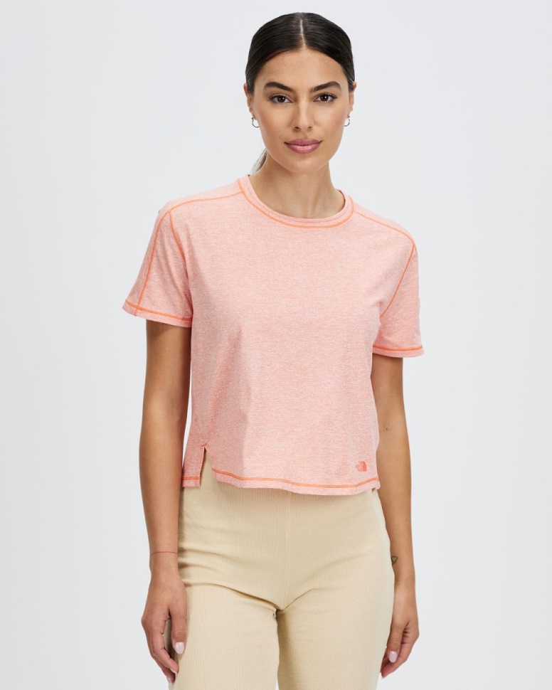 الوجه الشمالي EA Dawndream استرخاء قميص قصير الأكمام البرتقالي Emberglow