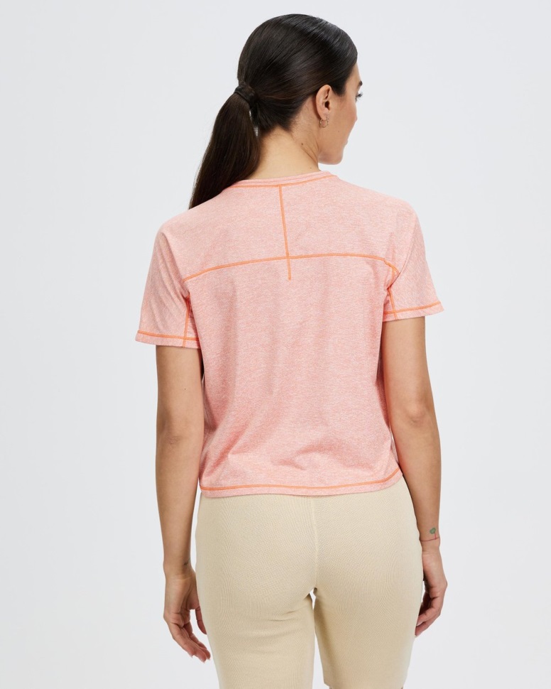 الوجه الشمالي EA Dawndream استرخاء قميص قصير الأكمام البرتقالي Emberglow