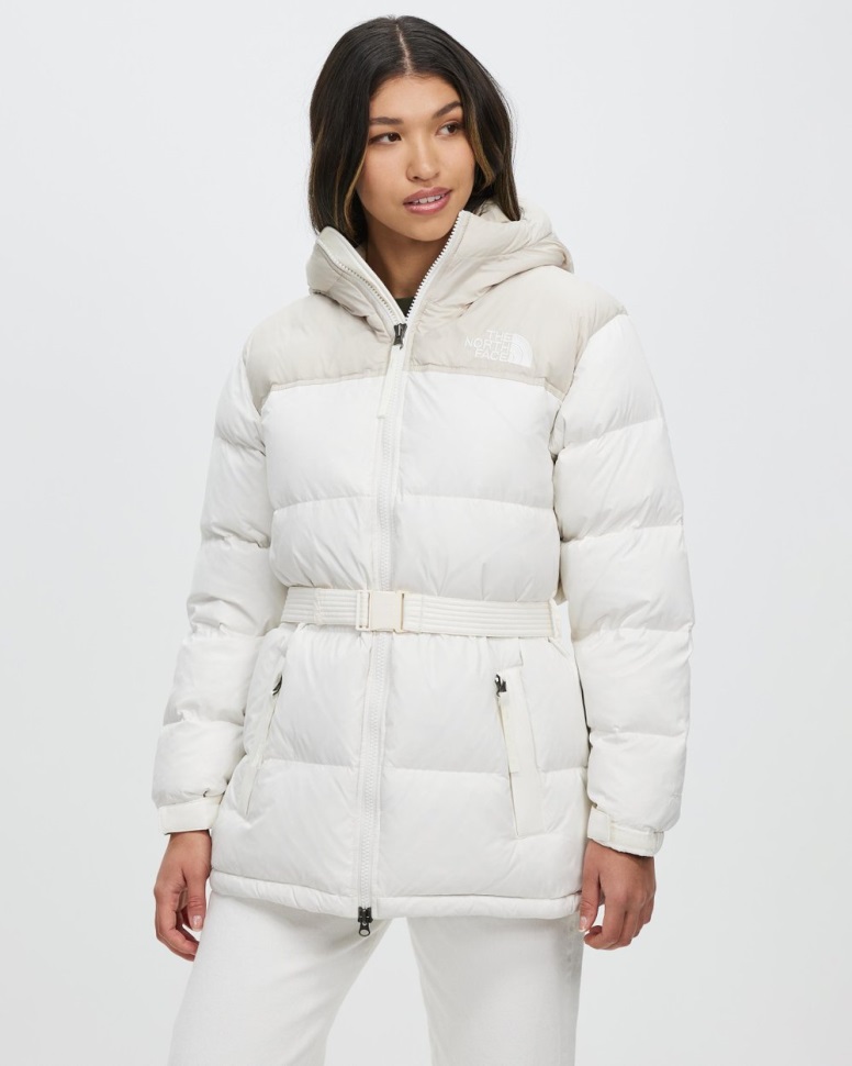 جاكيت متوسط ​​بحزام Nuptse الوجه الشمالي رمادي